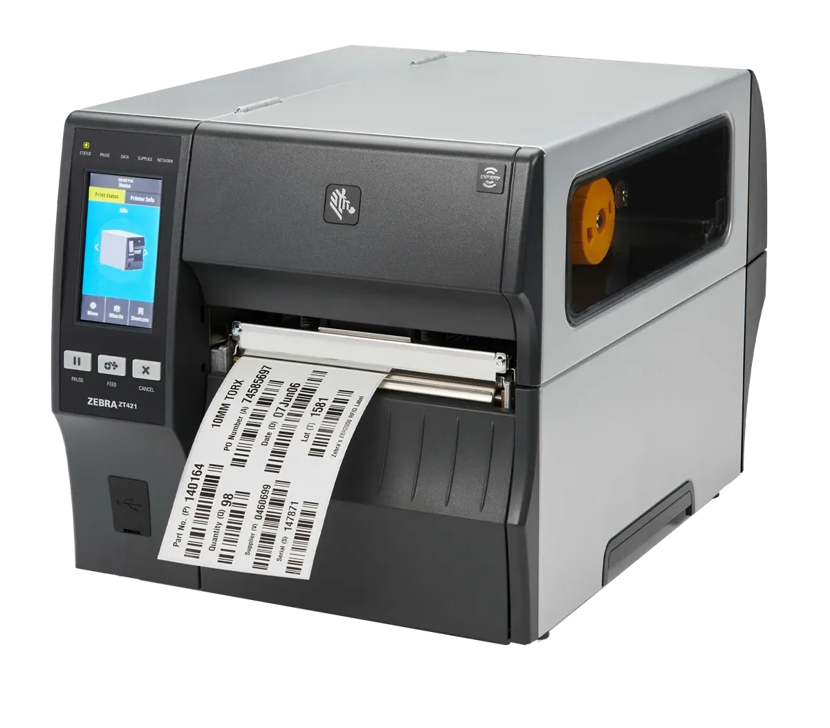 Máy in nhãn RFID Zebra ZT421R khổ rộng 6 inch